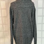 Calvin Klein Fold-Over Cowl Neck Textured Knitted Sweater Heather Gray 1X NWT Photo 4