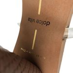 Dolce Vita Noles Sandals Heels Nude Crystal Chunky Round Heels Square Toe 9.5 Tan Photo 8