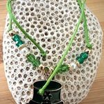 St Patricks Day Knotted String Beaded Bracelet Anklet Leprechaun Hat Sha… Green Photo 0