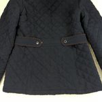 Laundry by Shelli Segal Laundry Shellie Segal Navy Blue Quilted Jacket Women Medium Faux Fur Hood Casual Photo 5