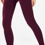 Fabletics Burgundy Seamless Mid-Rise Leggings Photo 0