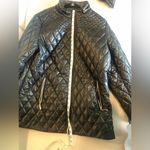 White Mark black hooded puffer coat with detachable hood. Size 1X Photo 7