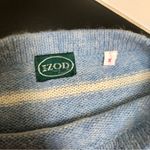 IZOD Vintage 70s 80s Pullover Sweater Boat Neck Baby Blue White Stripes Bateau S Photo 3