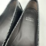 Stuart Weitzman Women’s Black Leather Snake Skin Loafers Buckle Photo 5