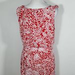 Jones New York  Red and White Dot Print Sheath Dress Size Medium Party Dress Photo 5