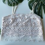 Tobi Ivory Lace Boho Chic Lined Crop Tank Top Medium Hippie Festival Coquette Photo 1