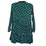 Blue Rain  Hunter Green Longsleeve Dress with White Floral Accents Photo 1