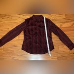 Talbots - Black and red cheetah print button down shirt Size 8P Photo 4