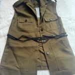 French Connection Florence Twill Waist Coat Khaki Photo 1