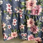Hiatus Dress Womens XL Blue Pink Floral Midi Strappy Open Back Casual Summer Photo 2