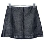 Abercrombie & Fitch Black Vegan Leather Faux Leather Mini Skirt Womens Size 0 Photo 0