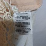 Ryu  CottageCore Sleeveless Beige Lace Overlay Button Front Dress Beach Boho Sz S Photo 6