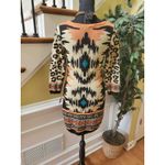 Flying Tomato  Aztec Pattern Sweater KnitTribal Sweater Bodycon Dress Medium Photo 4