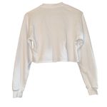 Aritzia Tna Airy Cropped Fleece Sweatshirt White Women's 2XS Oversized Old Money Size XXS Photo 3