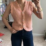 MINE tweed knit vest. S Pink Photo 0