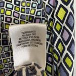 August Max Woman 12W 100% Silk Retro Print Buttoned Top Funky 70s Luxury Costume Blue Size 12 Photo 8