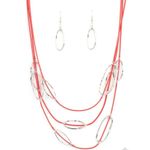 Paparazzi Check Your Cord-inates Red Necklace (311) Photo 1