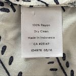 Talbots Shirt Womens XS Petite White Black Button Up Botanical Print Preppy Photo 6