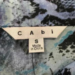 CAbi  blue and purple snakeskin sheer long sleeve button up in size small Photo 2