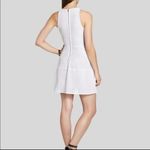 BCBG MaxAzria Cassandra Fit Flare Dress Size Large White Eyelet Sleeveless GUC Photo 1