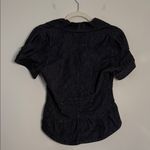 Vintage 26 international Black Denim Short Sleeve Jacket with collar and buttons Size M Photo 5