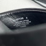 Brian Atwood  B-Astor Black Nubuck Ankle Wrap Block Heel Sandals Photo 8