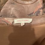 Solitaire  Sheer Floral Duster Cardigan Brown Boho Artsy Layering Size M Photo 3