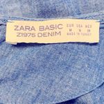 ZARA Ruffled Back Blue Chambray Romper Photo 8