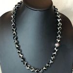 SIMON SEBBAG Black White Tortoise Agate Sterling Silver Necklace & Bracelet Set Photo 14