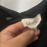 Meraki Black Asymmetrical Cut Out Tank Top Size L Photo 3