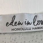 Women's EDEN IN LOVE HONOLULU HAWAII White Flounce Flowy V Photo 4