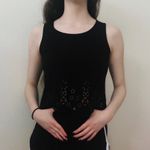 Romwe black tank top Photo 1
