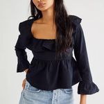 Free People Black Tulla Blouse!! Photo 0