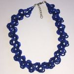 Elegant Blue Braided Seed Bead Beaded Boho Necklace Photo 4