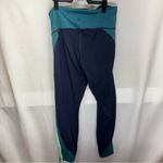 Athleta Crunch Navy and Lime Green 7/8 Leggings Photo 3