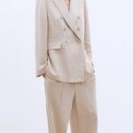 ZARA  Double Breasted Oversized Lightweight Blazer Jacket Photo 0