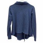 Columbia  Women Medium Heather Blue Asymmetrical Collar Sweatshirt Jacket Photo 10