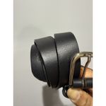 Obey  UNISEX LEATHER WAIST BELT COLOR BLACK AND SILVER BUCKLE  43" Sz M Photo 1