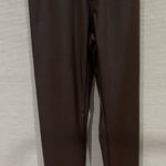 Aerie Offline Real Luxe Brown Faux Leather Leggings Size Small Short Photo 0