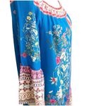 Umgee  Scarf Print Knee Length Dress Size Large Bohemian Multicolor Off Shoulder Photo 5