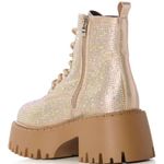 AZALEA WANG Jekyll Gold Tone Rhinestone Ankle Boots size 10 Photo 2