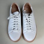 Everlane - The ReLeather® Tennis Shoe White Pale Pink Old School Classic Laceup Photo 1