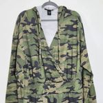 Ashley Stewart Camo Knit Hoodie Dress Size 22/24 Casual Camo Mini Dress Photo 1