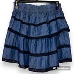 Crown & Ivy  size large tiered silhouette skirt elastic waistband unlined Photo 10