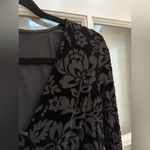 Saylor  Anthropologie Black Burnout Velvet Floral Romper Women’s Size S Small Photo 4