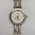 Sterling Silver 925 Ecclissi Bamboo Link Ladies Watch quartz analog 25mm 7.5” Photo 0