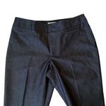 Merona women's size 4 dark blue creased flat front straight ankle dress pants Photo 2