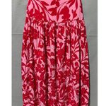 Abel the label Pink Red Floral Midi Skirt Summer Bohemian Festival size Medium Photo 2