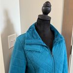 The North Face  Caroluna Quilted Fleece Lined Jacket Full Zip Long‎ Length Teal S Photo 1