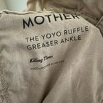 MOTHER the Yoyo Ruffle Greaser Ankle Pants Sz 28 Paper Bag Waist in Medium Khaki Tan Photo 15